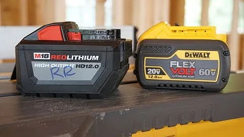 Milwaukee and Dewalt Flexvolt 12 Ah battery Runtime Test Results