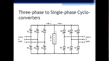Three Phase to Single Phase Cyclo-converters
