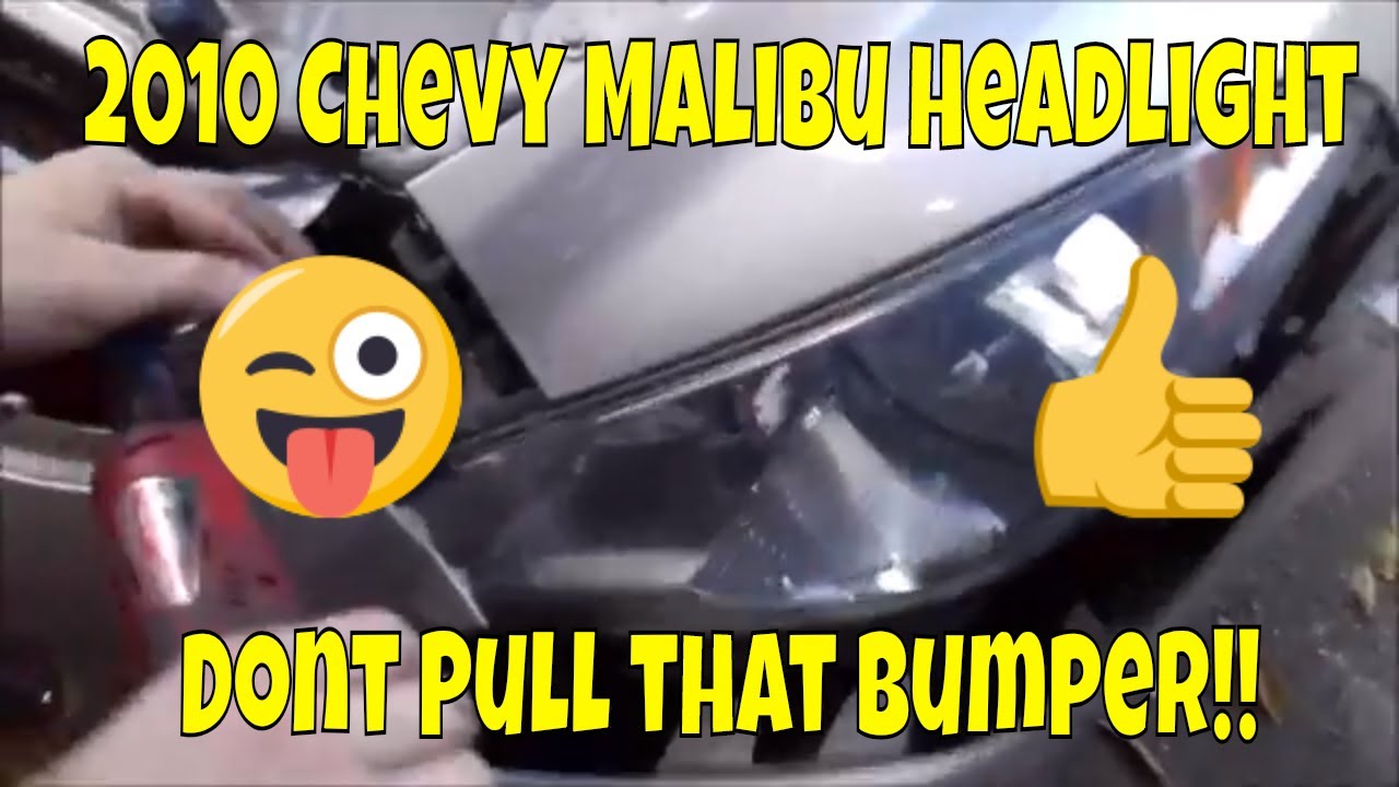 2010 Chevy Malibu headlight bulb replacement, don't remove your entire
