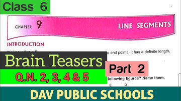 DAV class 6 maths chapter 9 Line segments brain teasers part 2