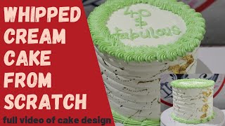 MAKING/DECORATING WHIPPED CREAM CAKE FROM SCRATCH screenshot 5