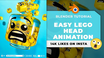 Easy LEGO Head Animation for Beginners! | Blender Tutorial
