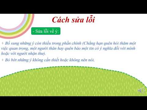 Tập làm văn: Trả bài văn viết thư