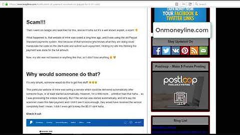 Notification of Payment Received on Paypal for $0.01 cent - Onmoneyline