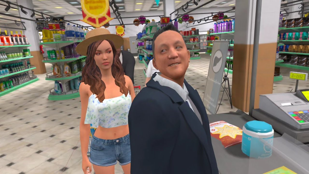 Странные NPC с искусственным интеллектом в виртуальном супермаркете в 3 часа ночи.