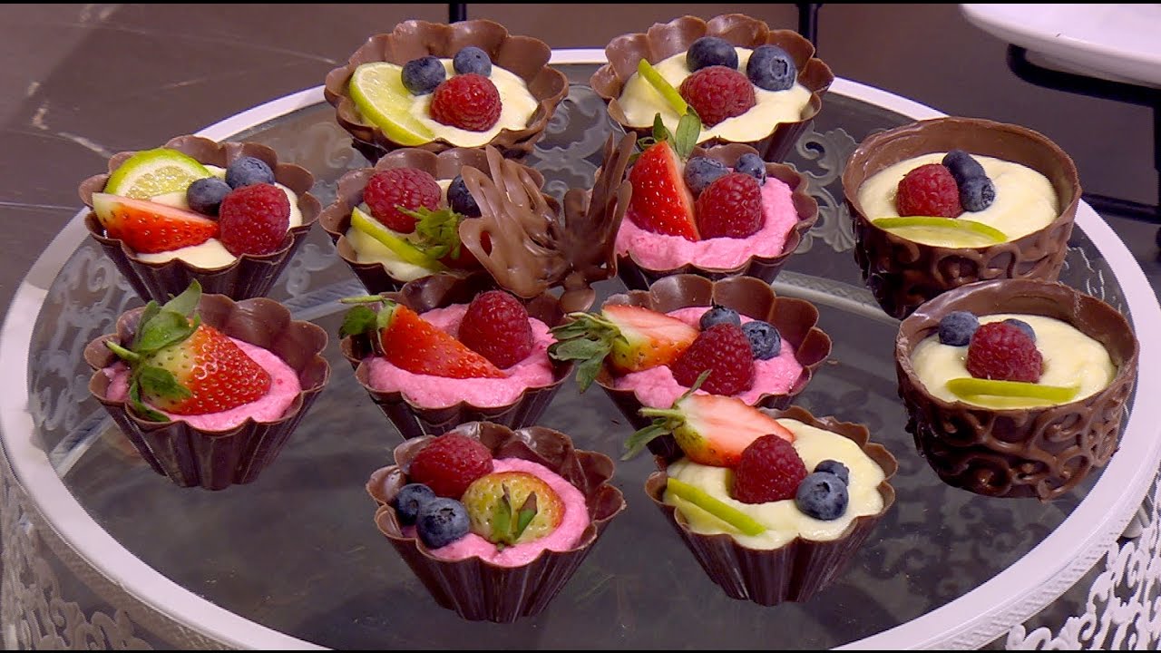 اكواب الشوكولاتة و فراشات من الشوكولاتة | سالي فؤاد