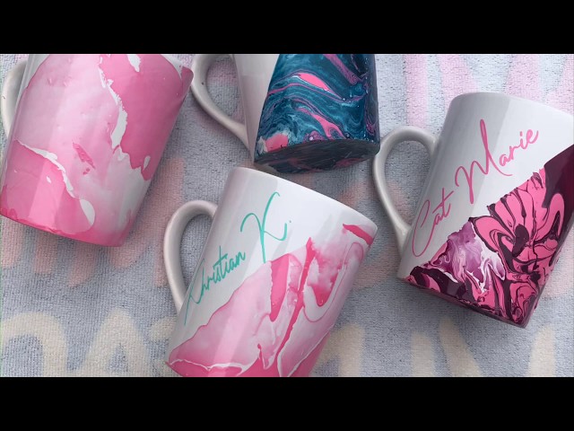 DIY Marbled Mugs — YOGABYCANDACE