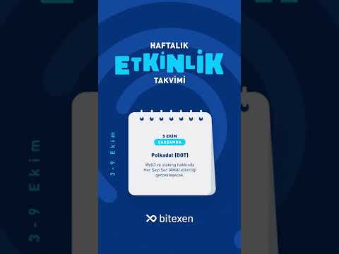 📅Haftalık etkinlik takvimin #Bitexen’den!