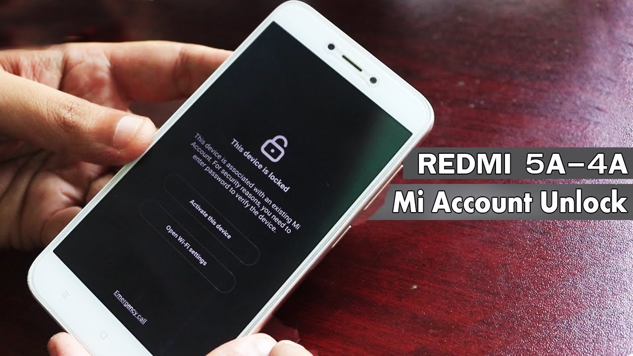 Redmi 5 Mi Account Unlock