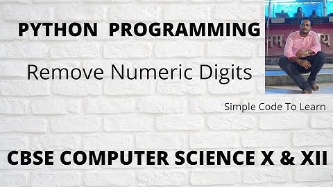 Write a Python program to remove the numeric digits from string Python