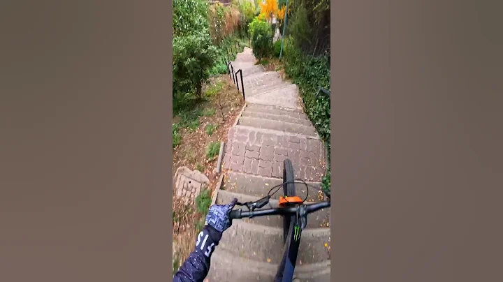 Jaw Dropping Urban Stairs MTB Descent 🎬 Felipe Vergara #Shorts #MTB