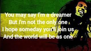 Imagine by John Lennon Lyrics Video Reggae Version