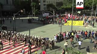 Police Clash With Anti World Cup Protesters