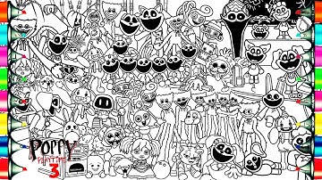 Poppy Playtime Chapter 3 Colorng Pages Mix / How To Color All Monsters and Bosses / NCS Music