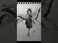 Shinobu stickman to anime drawing #drawing #art #stickman #howtodraw #anime #fyp