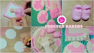 Fondant toppers without using moulds🤠 | part-1 baby shower cake ideas for a girl 🍼