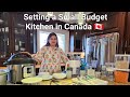Canada akar kum paison mein fancy kitchen set karen  setting kitchen on a budget  canada vlogs 