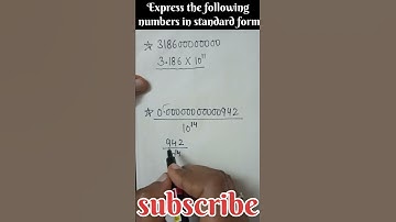 Express the numbers in standard form #exponents&power #class8th #standard #maths