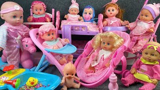 : 14 Minutes Satisfying with Unboxing Doll Bed ,Doll Bathing toys Collection Review Toys | ASMR