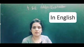 4 bit parallel adder cum subtractor | in English