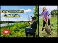 Catfishing From the Bank During a Storm Front!