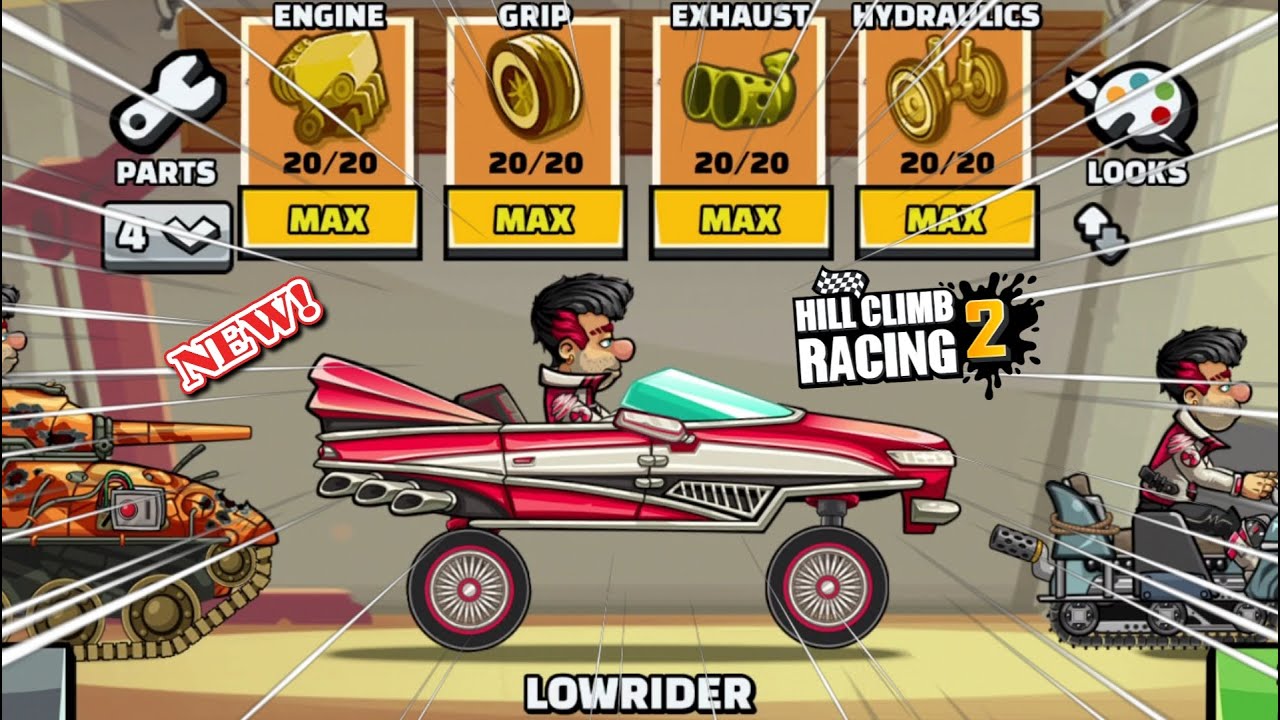 Lowrider Melhorado ao Máximo no Hill Climb Racing 2 