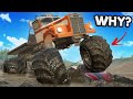 Crushing a Corvette with a MONSTER  TRUCK in Snowrunner Mods!