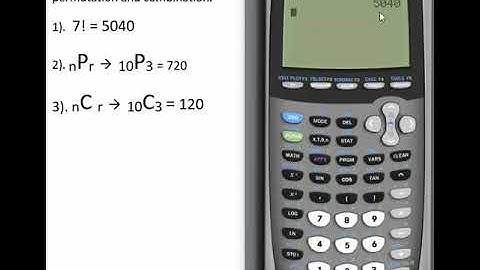 Use TI-84 Calculator to find factorial, permutation and combination