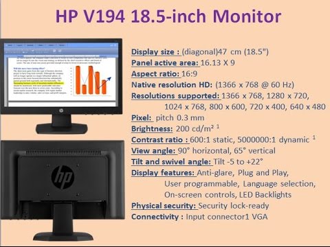 HP V194 TFT Monitor Unboxing