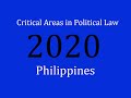 Critical Areas in Political law