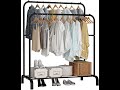 Home cube multipurpose double pole clothes rack with bottom shelves closet organizer coat hanger