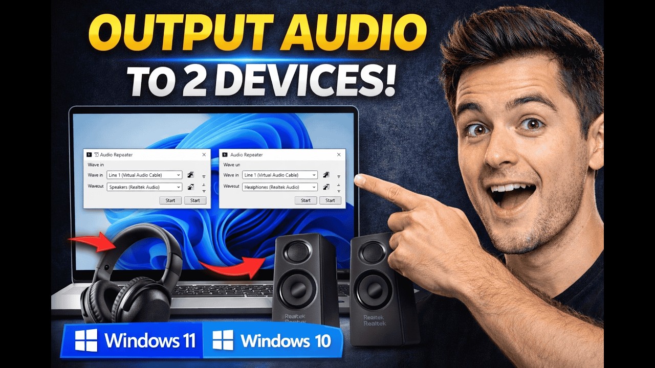 Enable Two Audio Outputs Windows How To Use 2 Audio Outputs On Windows 11/10 - Same Time (2026) - YouTube