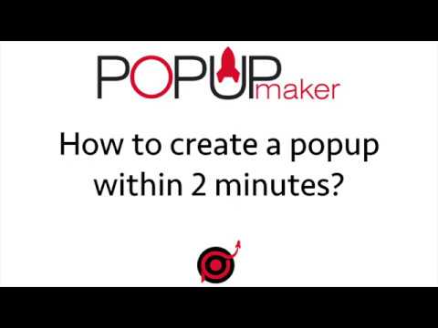 How to create a popup within 2 minutes?