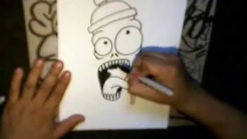 Pk How to draw Crazy spraycan Character by Wizard