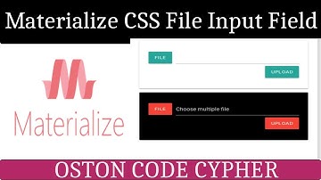 How to Design a File Input Field Using Materialize CSS