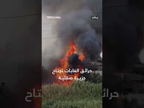 حرائق الغابات تجتاح جزيرة صقلية الإيطالية