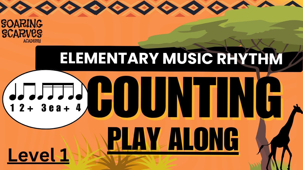 Elementary Music Rhythm Counting-Quarter, Eighth & Sixteenth Notes-African Beats Play-Along for 2–5