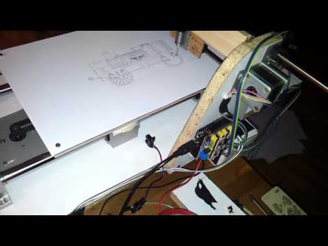 Arduino CNC plotter with GRBL.