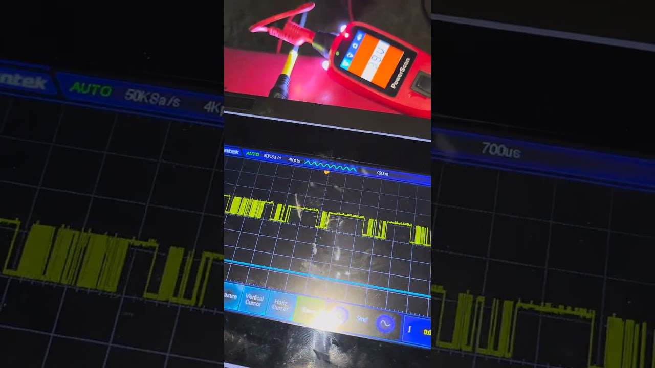 Señal Lin bus con multimetro y osciloscopio 