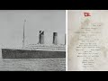 Titanic Menu From 3 Days Before It Sank to Be Auctioned