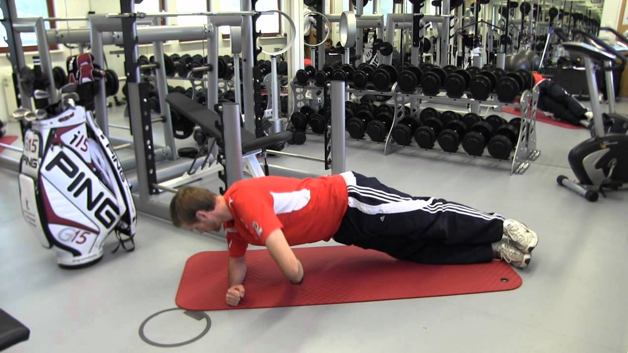 Golf Fitness Ubung Seitstutz Mit Rotation Youtube