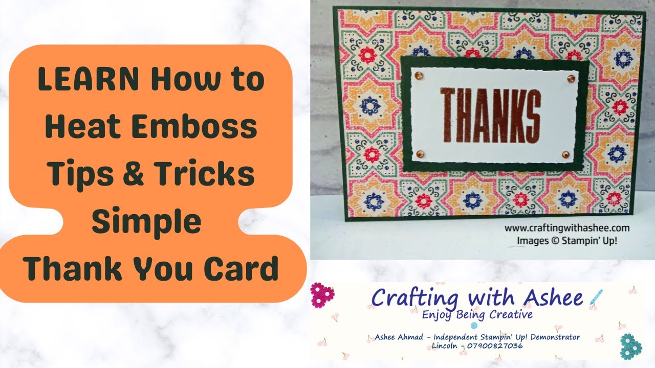 How to Heat Emboss. Tips & Tricks - Simple Thank You Card - Biggest ...