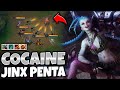 COCAINE JINX HITS 4.5 ATTACK SPEED! THE FASTEST PENTAKILL EVER - League of Legends
