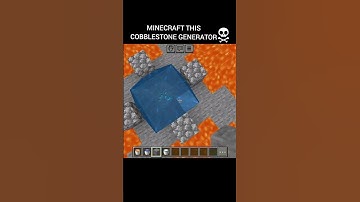 Minecraft this cobblestone generator ☠️