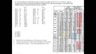 Free Surface  -  Calculating FS Correction after bunkering (In class problem 1)