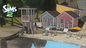 Coastal Huts I The Sims 2 Speed Build I Custom Content