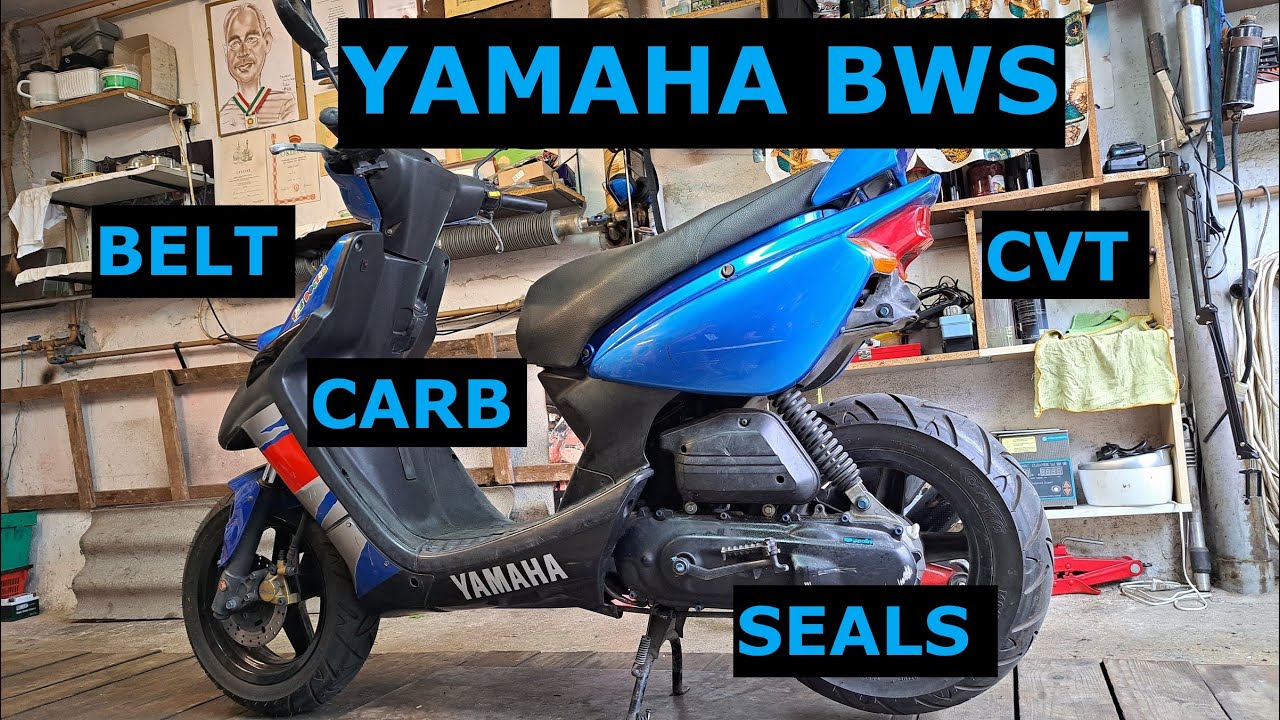 Yamaha BWS minarelli scooter repair / cvt / carburetor / variátor összeszerelés / porlasztó / szíj