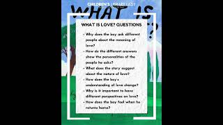 What is Love by Mac Barnett Themes & Questions  #childrensliterature