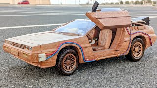Wood Car  How to make Delorean DMC12 (Back to the Future) Out of Wood | ASMR Woodworking