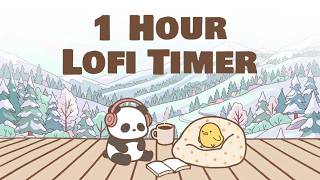 Lofi Study Timer - 1 Hour Pomodoro Focus Music - Cozy Aesthetic Room
